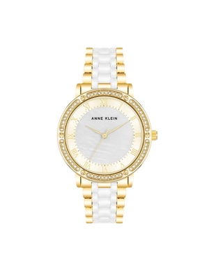 Céramique Anne Klein Crystal Accented Link Watch   | VGX-8486921